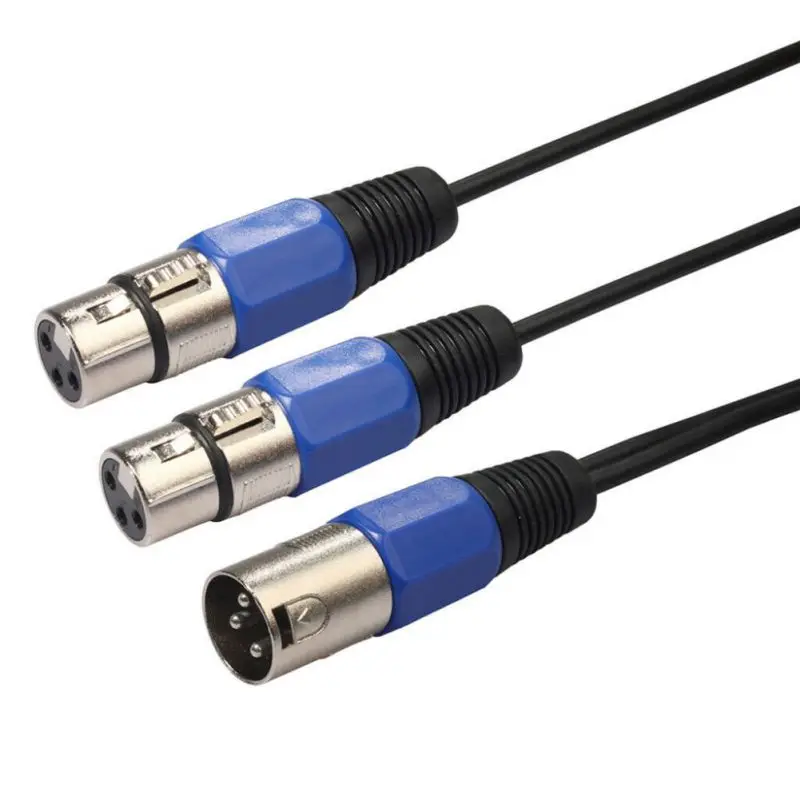Новый 34 см 3-конт. Xlr 1 Мужской до 2 Женский аудио удлинитель проводной микрофон Y