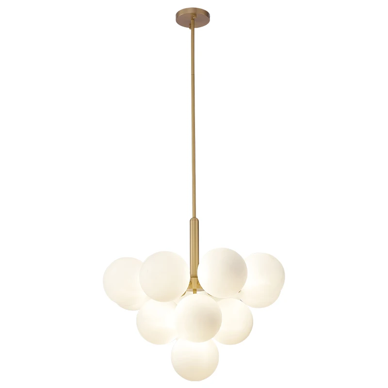 

Momoda Creative Grapes Led Chandeliers Dining Living Room Modern Home Decor Frosted Glass Lights Lighting Bar Lampes Suspendues