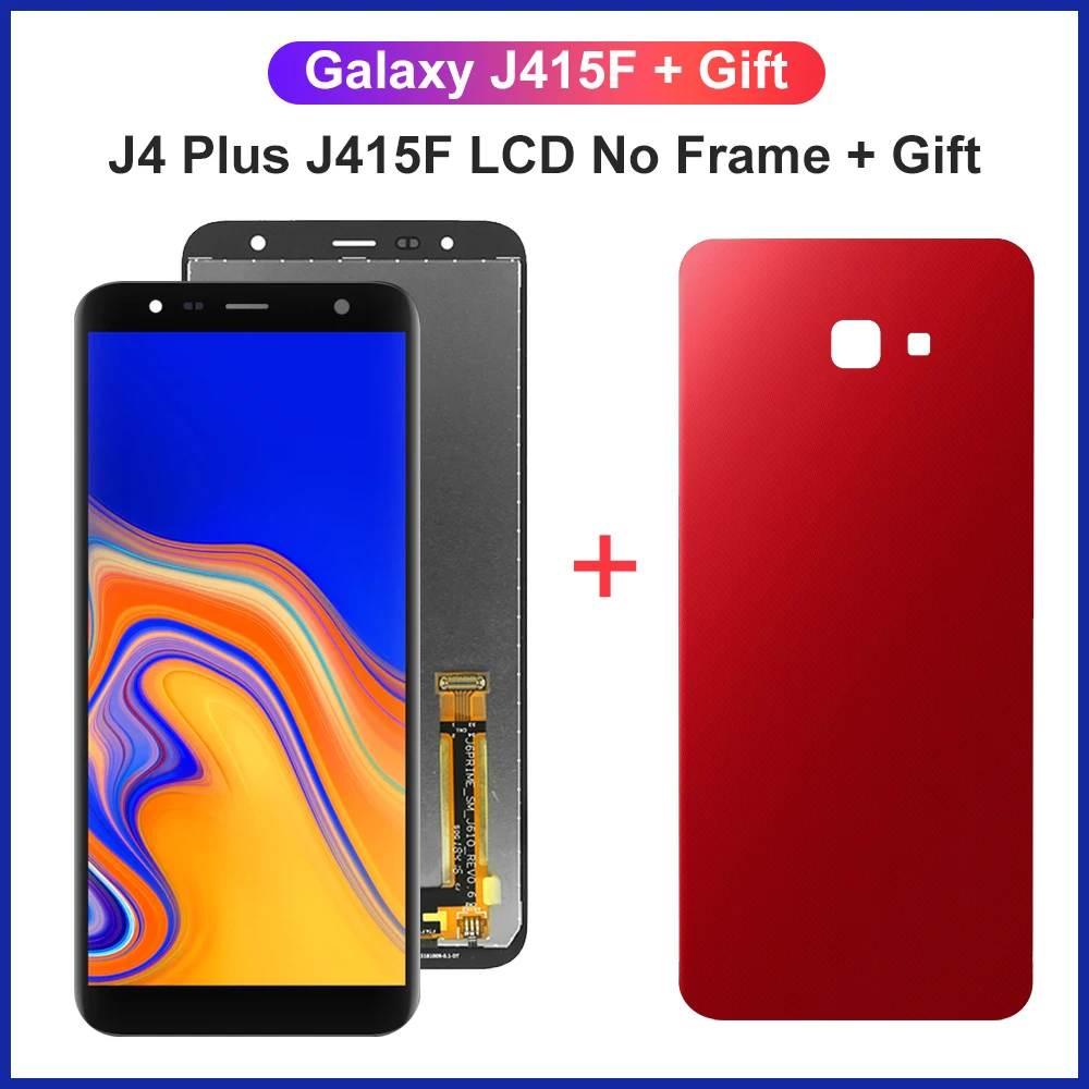 ЖК-дисплей 100% ''для Samsung Galaxy J4 Plus J415 J415F J410 с сенсорным экраном и крышкой