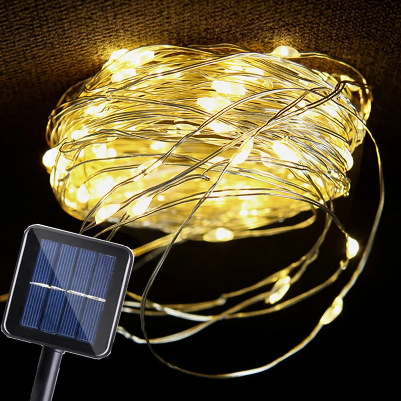 

LED Outdoor Solar Lamp String Lights 100/200 LEDs Fairy Holiday Christmas Party Garland Solar Garden Waterproof 10m 20m Decor
