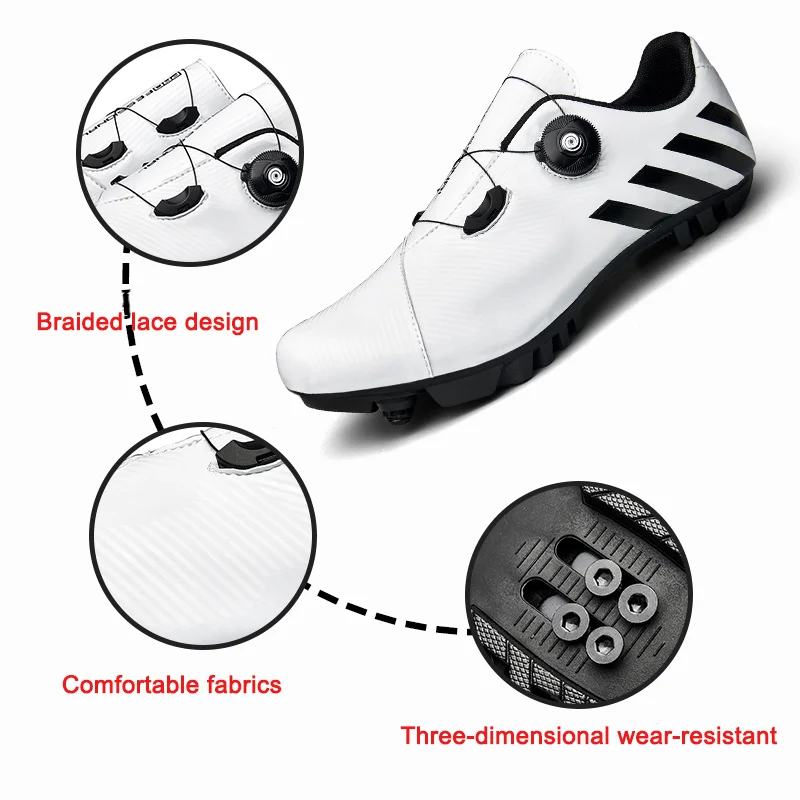 Jual Sepatu Bersepeda Jalanan Sneakers Sepatu Balap Mandiri Sepeda Gunung Sejuk Profesional Putih