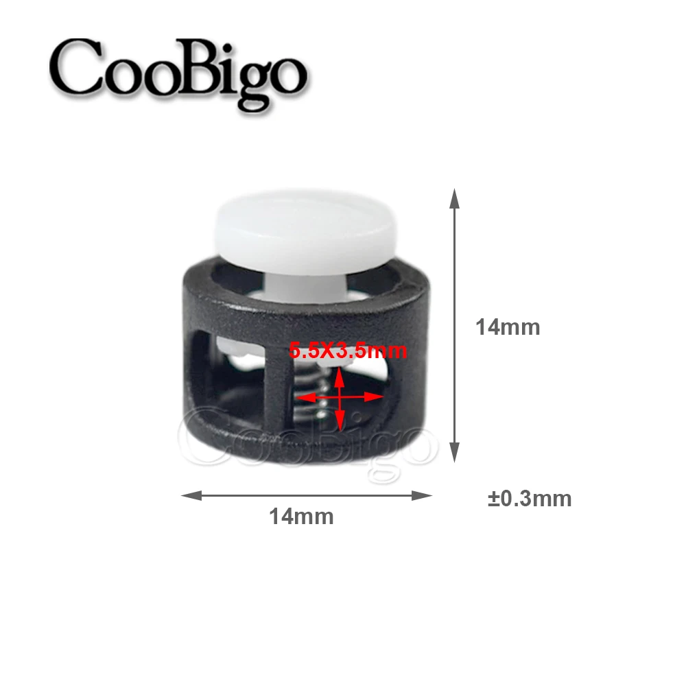 100 шт. прозрачный зажим для шнурков с 2 отверстиями|Стоппер| |