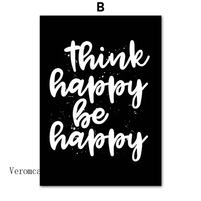 

Inspiring Sentence Quotes Canvas Painting Nordic Black White Posters and Prints Wall Art Pictures for Living Room Home Decor