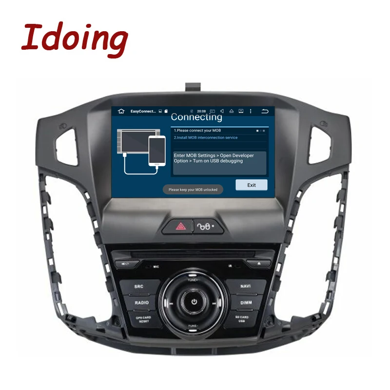 Автомобильный мультимедийный плеер Idoing 1Din Android для Ford Focus 2012 2014 4 Гб + 32 ГБ 8 ядер