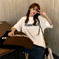 summer american hiphop letter printed short sleeved t shirt couple college vintage korean style harajuku oversized women clothes