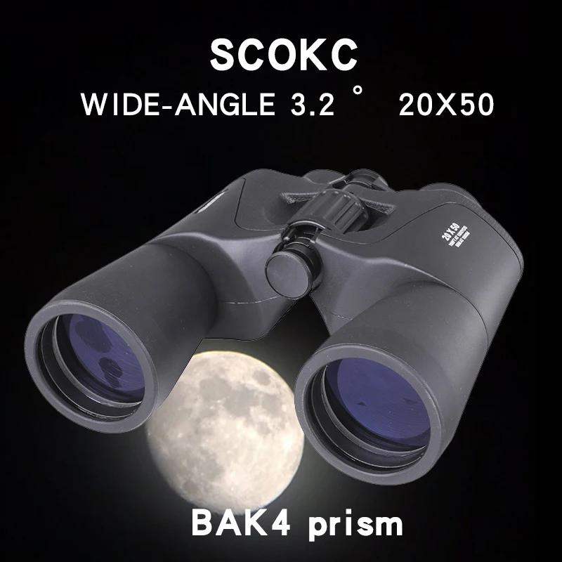 

2023 Wide Angle Powerful binoculars 20x50 BAK4 Zoom Long Range 5000m Professional Folding Telescope