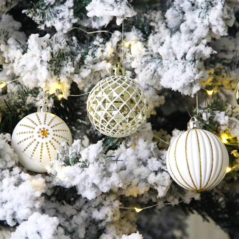 

30 шт. Рождественские шары, красивые Украшенные Рождественские елки, подходят для праздников, свадеб, искусственные елки, 6 см DSS899