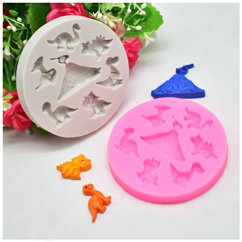 Стиль формы для выпечки сахарное ремесло в форме динозавра силиконовая форма для торта помадка форма для украшения торта Gumpaste Кондитерские инструменты