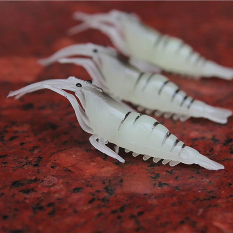 10 шт. искусственная Мягкая приманка креветки червь для рыбалки 1 3 г/4 см крючок