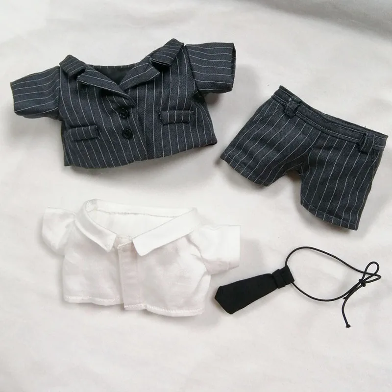 

20CM baby dress black stripe suit 15CM baby suit cotton doll clothes doll accessories