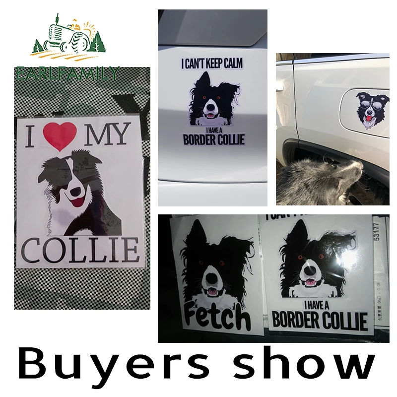 

EARLFAMILY 13cm For Border Collie Car Sticker Car Accessories Decal Auto Air Conditioner Sticker Suitable for GTR EVO SX