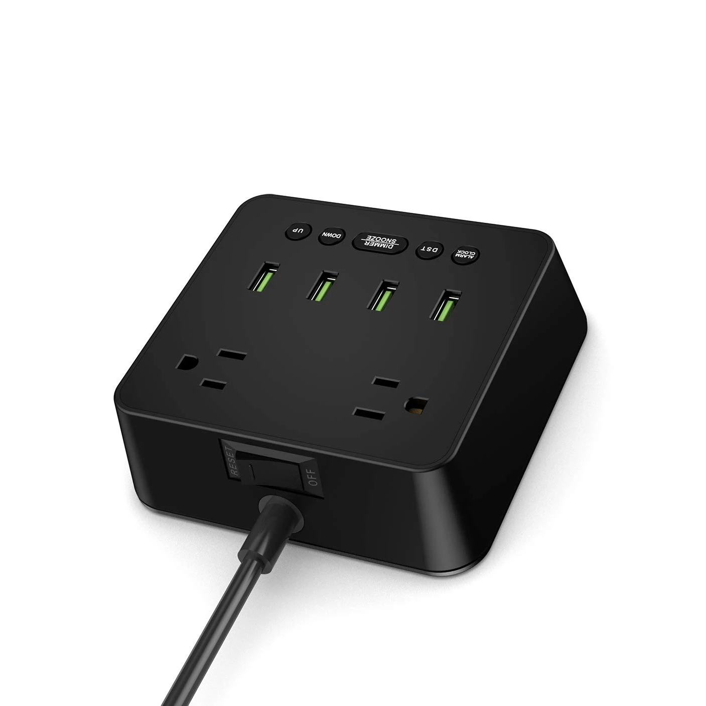 Сетевой фильтр для часов 2 розетки переменного тока 4 порта USB 5 В 3 А 1200 Вт 10 6 футов |