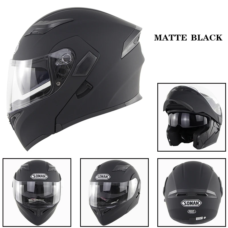 

Full Face Motorcycle Helmets Professional Riding Flip Up Sun Visor Women Casco Moto Modular ABS Bicycle Approved S-XL Big Size