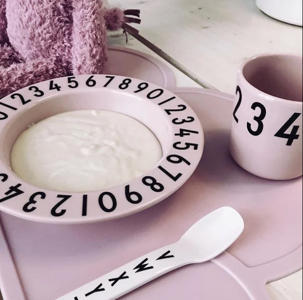 1 шт. детская керамическая тарелка для завтрака с милыми буквами | Мать и ребенок