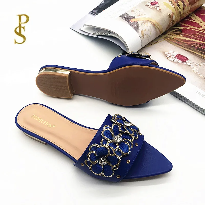 Women's Sequin slippers women's French flat shoes flower woman shoe | Обувь