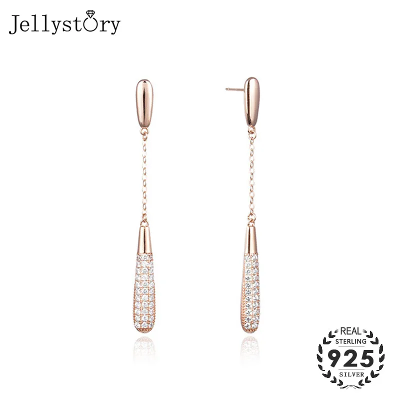 Женские серьги подвески из серебра 925 пробы с цирконами|Серьги-подвески| |