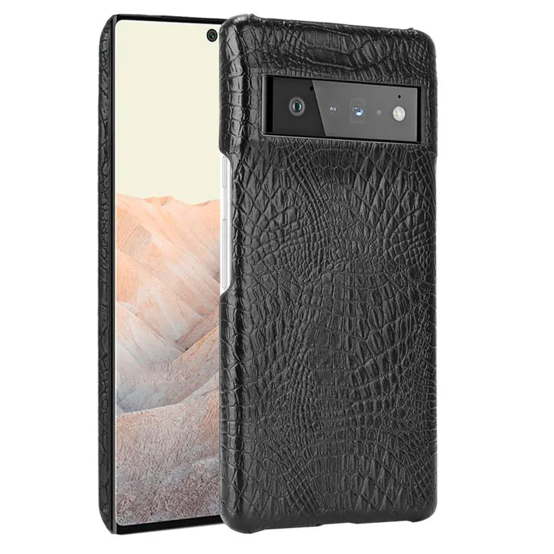 

For Google Pixel 6 Pro Case Crocodile Grain Shockproof Hard Phone Back Cover For Google Pixel 6 Pro Pixel6 Pixel6pro 5G Cover