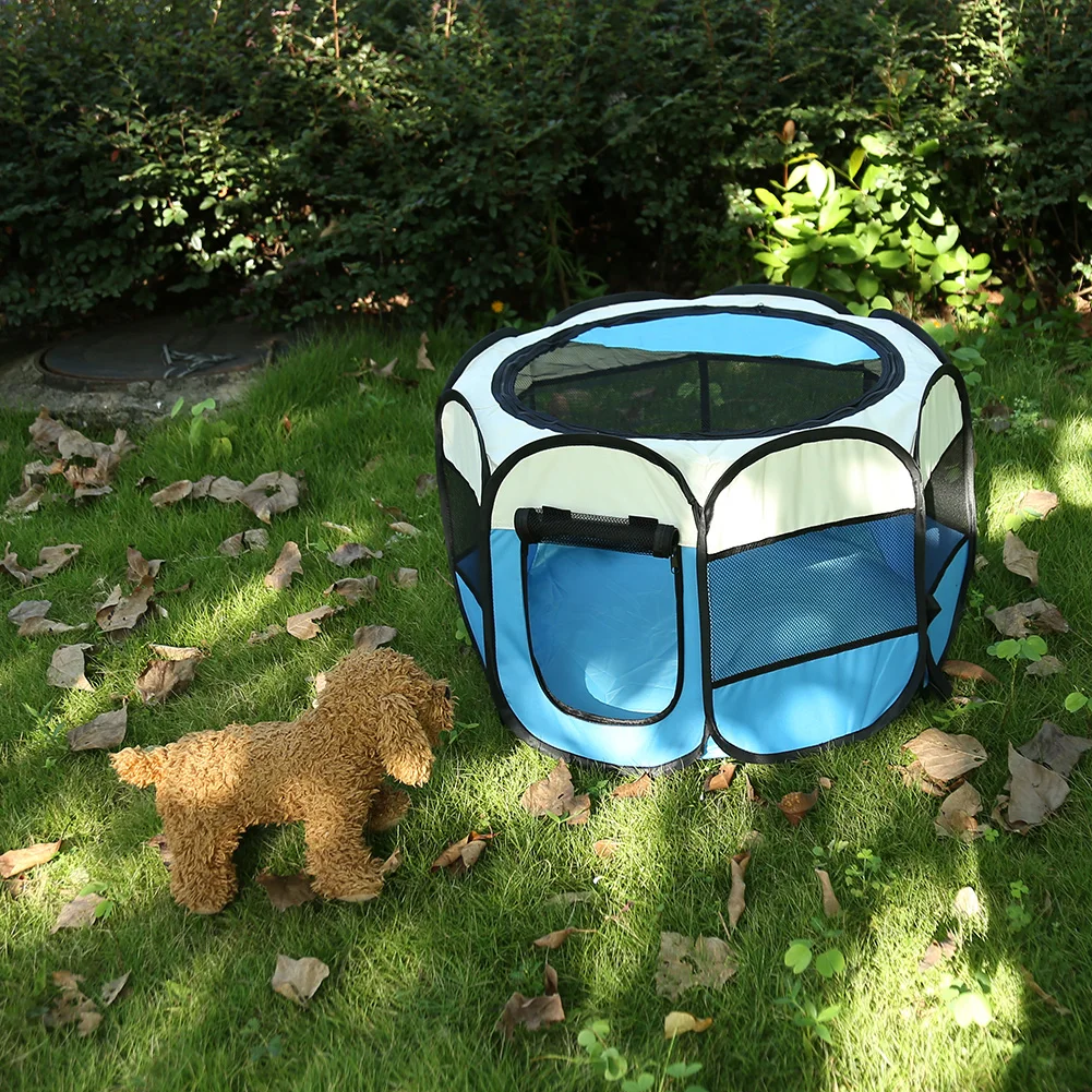 Переносная складная палатка для домашних животных домик собак восьмиугольная