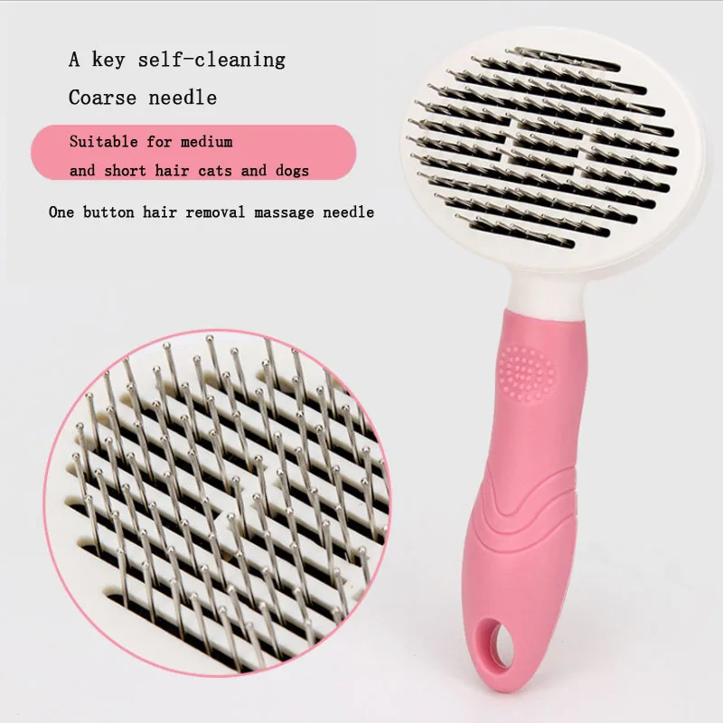 

One-button Hair-removing Pet Comb Hairdressing Styling Hair-removing Cat Comb Automatic Hair-shedding Dog Comb Pet Supplies