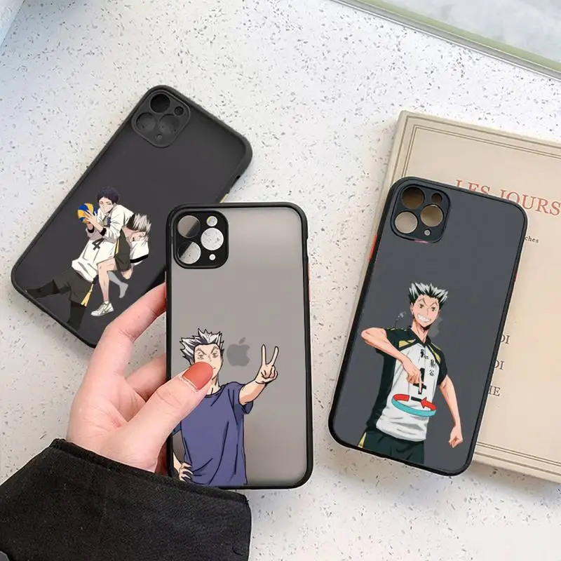 

Haikyuu volleyball Bokuto Kōtarō anime Phone Cases matte transparent For iphone 7 8 11 12 13 plus mini x xs xr pro max cover