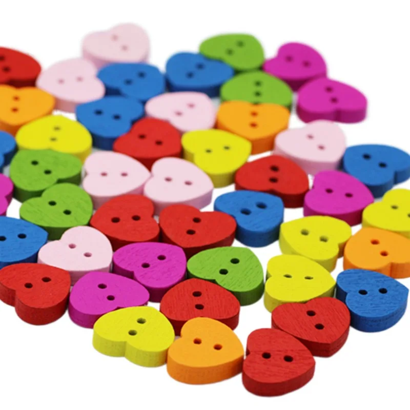 

Color Mahogany Wooden Buttons DIY Accessories A Pack of 50