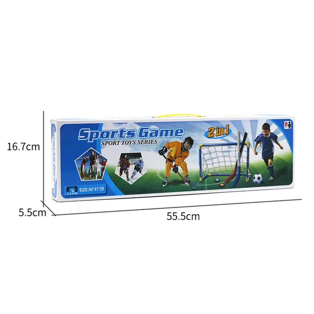 

2 In 1 Plastic Goal Foldable Soccer Sport Toys Set Kid Indoor Outdoor Games Use - Football Goal Figure Boys Ages 3 4 5 6 7-12