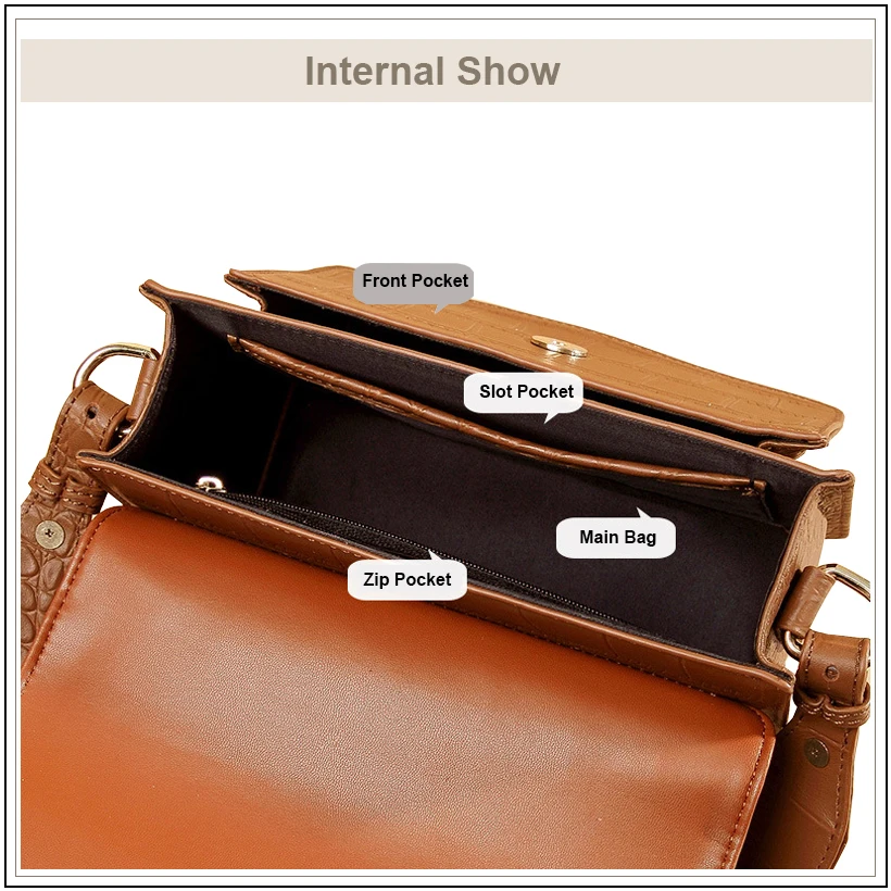 AVRO's MODA Brand Fashion Genuine Leather Shoulder Bags For Women Handbags Ladies Crocodile Pattern Crossbody Messenger Flap Bag