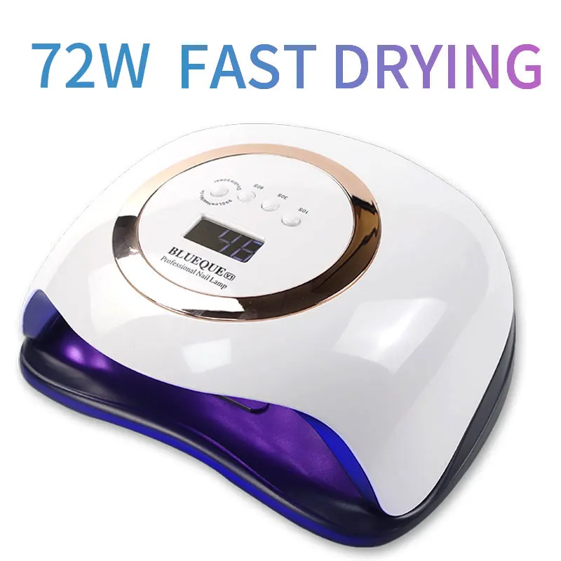 

lamp nail dryer 72W lamp nail manicure machine with powerful nail lamp gel nail polish gel Wanith Dry UV LED Lamp