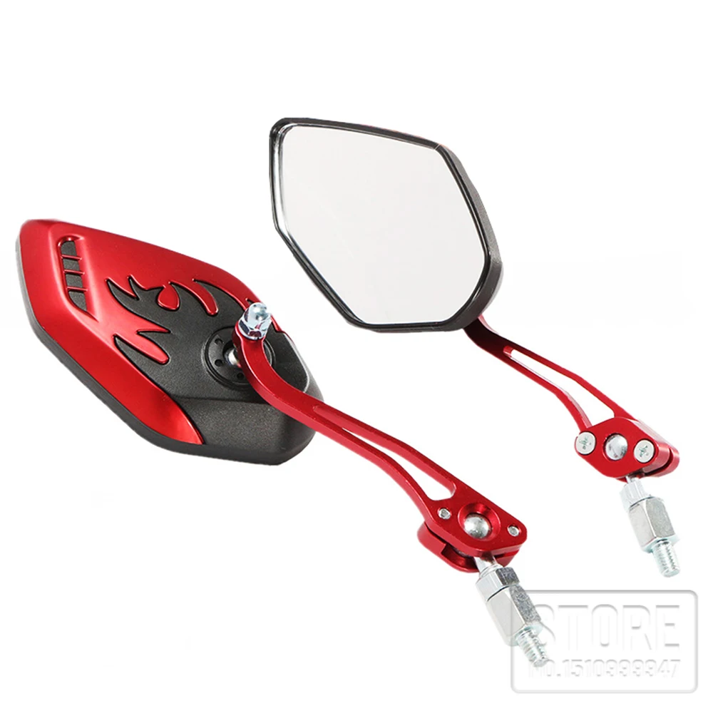 Мотоциклетное зеркало заднего вида 10 мм 8 положительный мотоцикл скутер Кафе racer