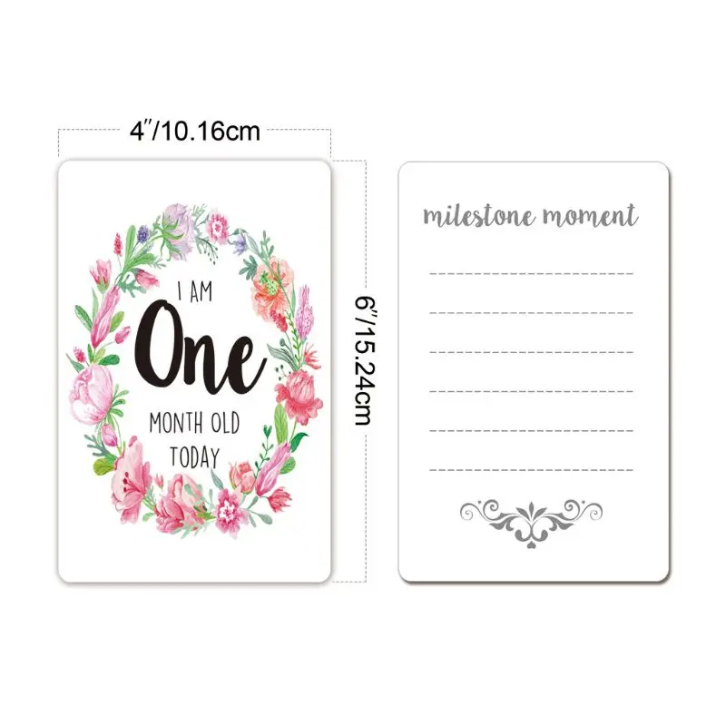 

Baby Milestone Photo Cards Age Markers & Unique Firsts Baby Shower Gift Set