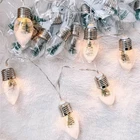 Элегантная Рождественская гирсветильник в форме бульсея, снежный шар, светодиодсветильник лампочка, праздничное освещение, декоративные принадлежности