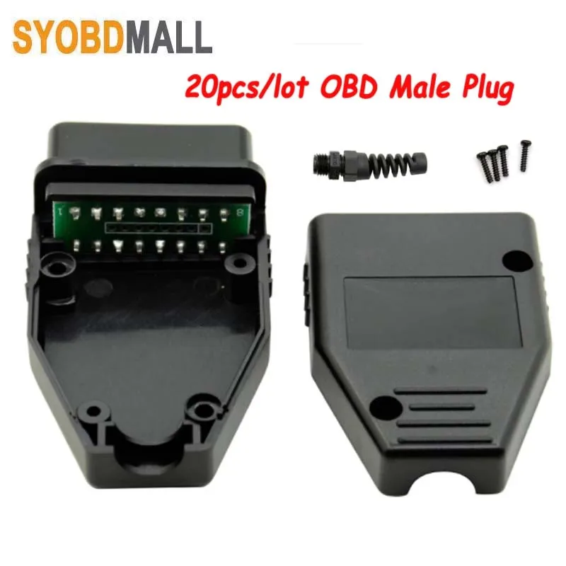 

20 штук OBD штекер с печатной платой OBD2 16Pin разъем J1962M с внутренним шестигранником для диагностики автомобиля изменить адаптер OBD OBDII 16 PIN адаптер