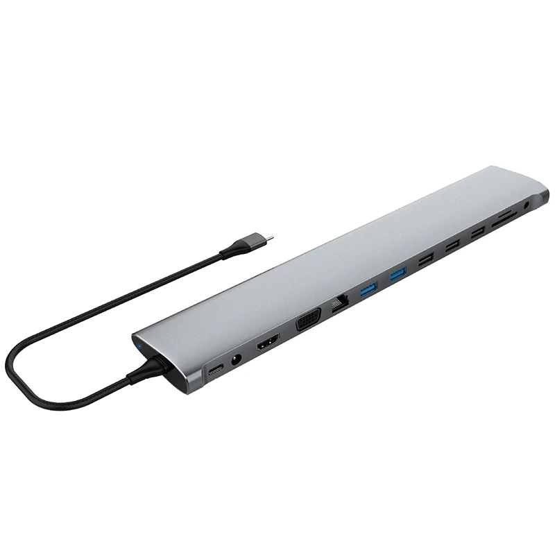 Usb хаб 13 в 1 многопортовый USB 3 0 RJ45 HDMI VGA PD зарядный адаптер Сплит Sn для