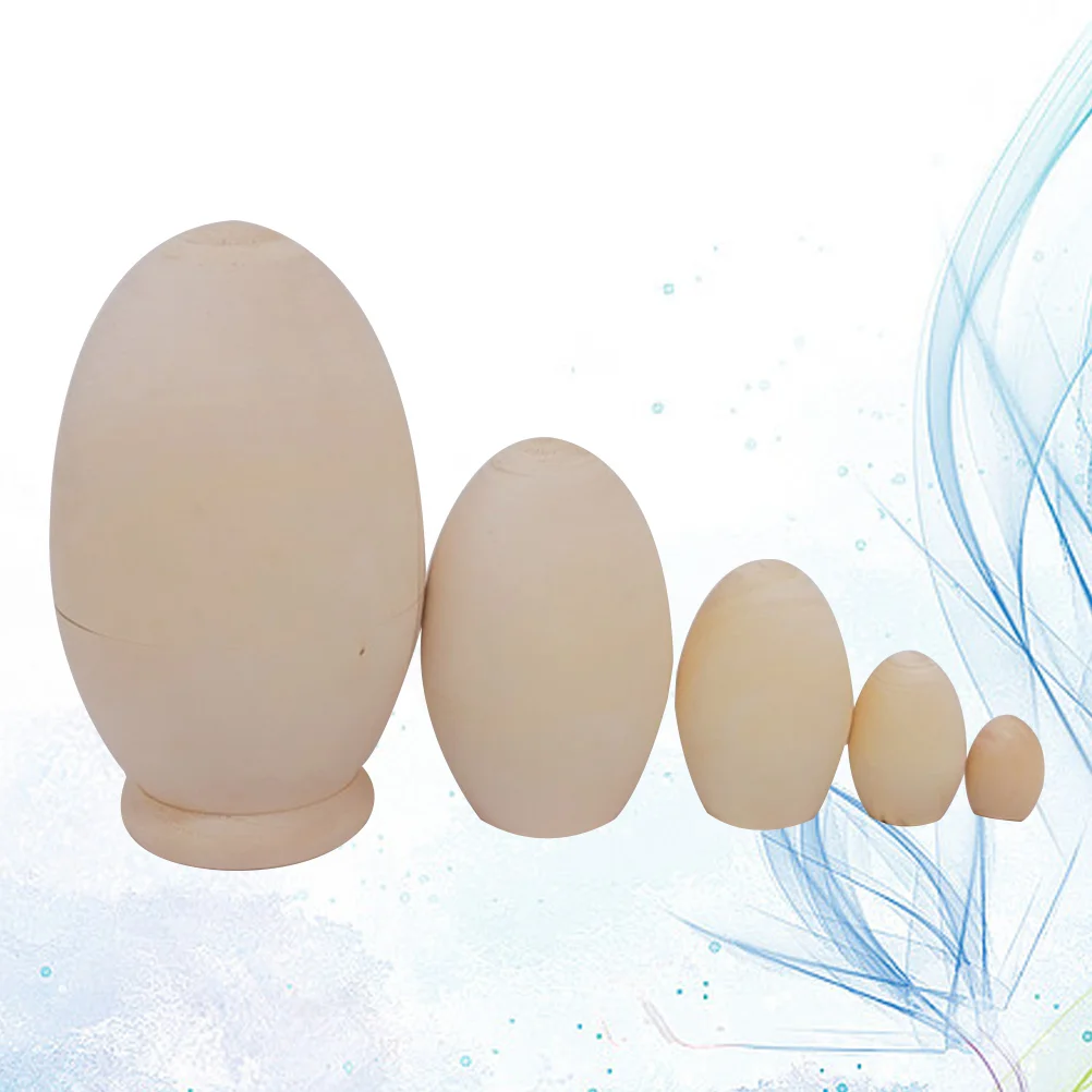 

5 шт., Неокрашенная кукла-гнездо