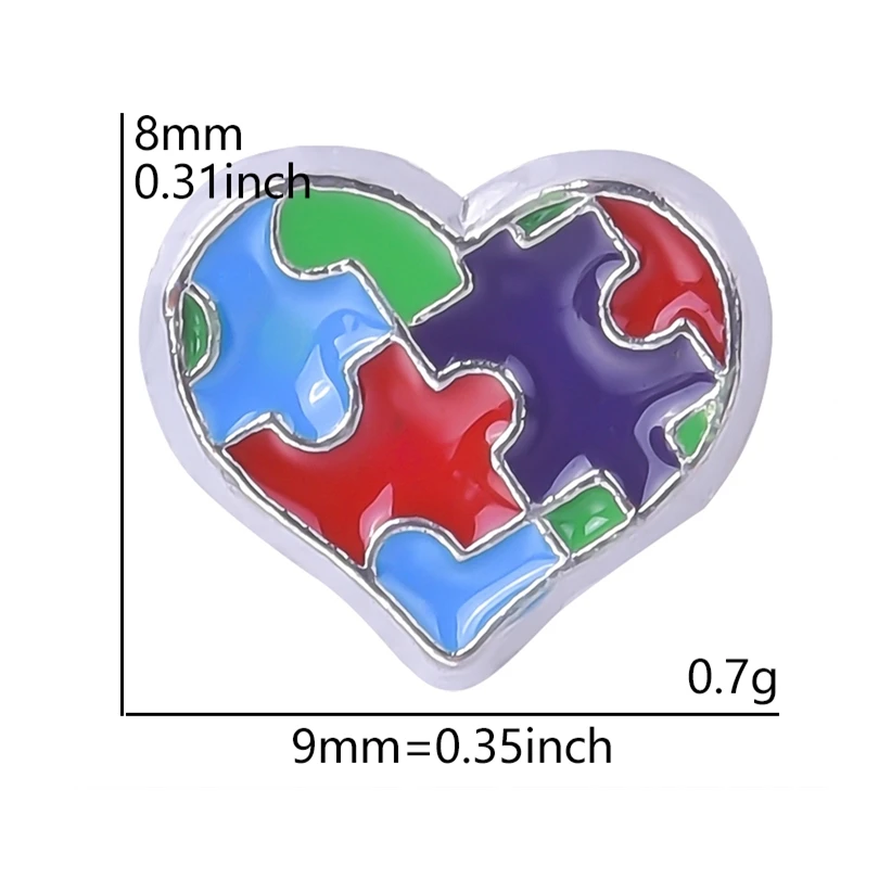 20 шт. подвеска-пазл из сплава с радужной эмалью |