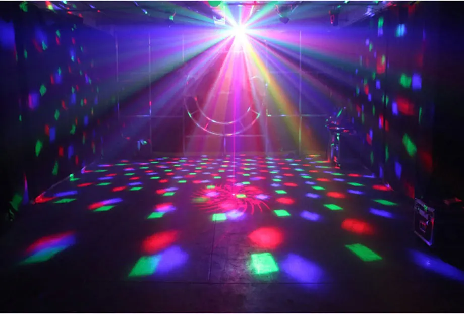RGB светодиодный диско вечерние волшебный шар звуковой светильник s музыкальный центр лазерный проектор караоке DJ клуб стробоскоп танцевальный светильник с пультом дистанционного управления