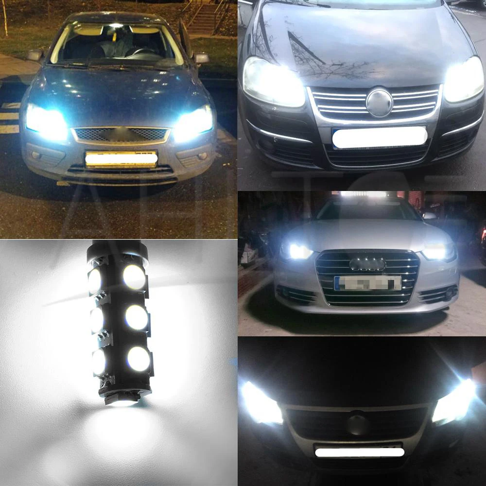 

1Pcs White Car License Plate Light T10 5050 13SMD 194 168 Auto Car Side Turn Signal Bulb W5W Wedge Lamp DC 12V Dome Reading Lamp