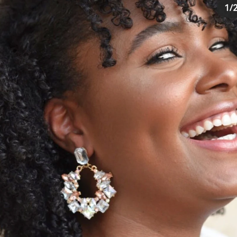 

Женские серьги-подвески С КАКТУСОМ, с разноцветными кристаллами