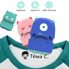 DIY штамп с именем на заказ, водонепроницаемая игрушка, Детская Студенческая одежда, стирка страницы, не выцветает, детская печать, штамп на заказ, подарки