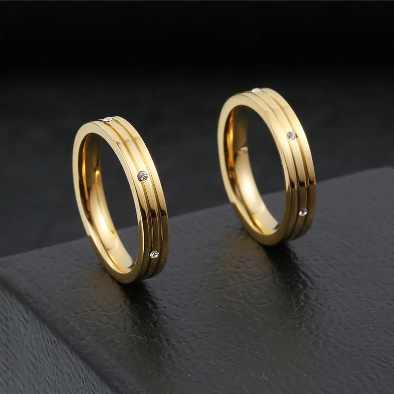 Высокое качество 4 мм оптовая продажа простое кольцо модное Золотое для мужчин и