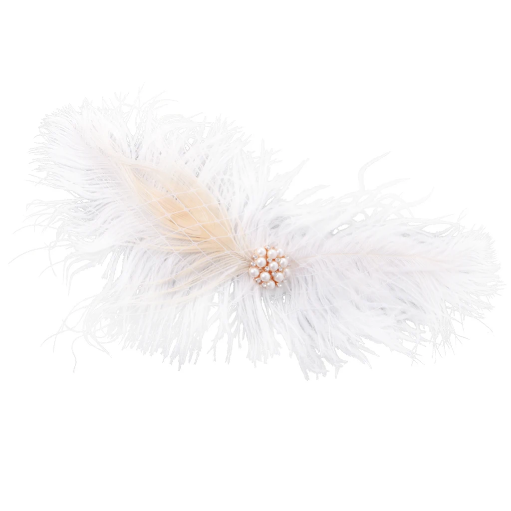 

Women Girls Feather Headpieces Hair Clips Party Jewelry Costume