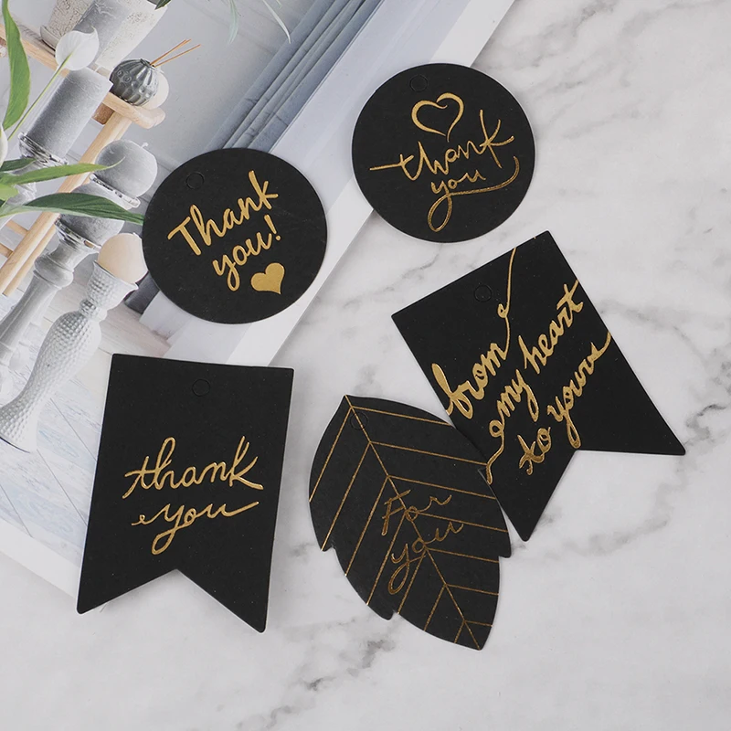 10 шт. подвесные ярлыки с золотым тиснением|Ярлыки для одежды| |