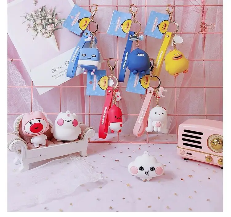 2021 Creative Cute Glue Doll Cloud Bunny Duck Keychain Boy Girl Car Keyring Chain Ring Backpack Pendant Lovers Delicate Gifts | Украшения и