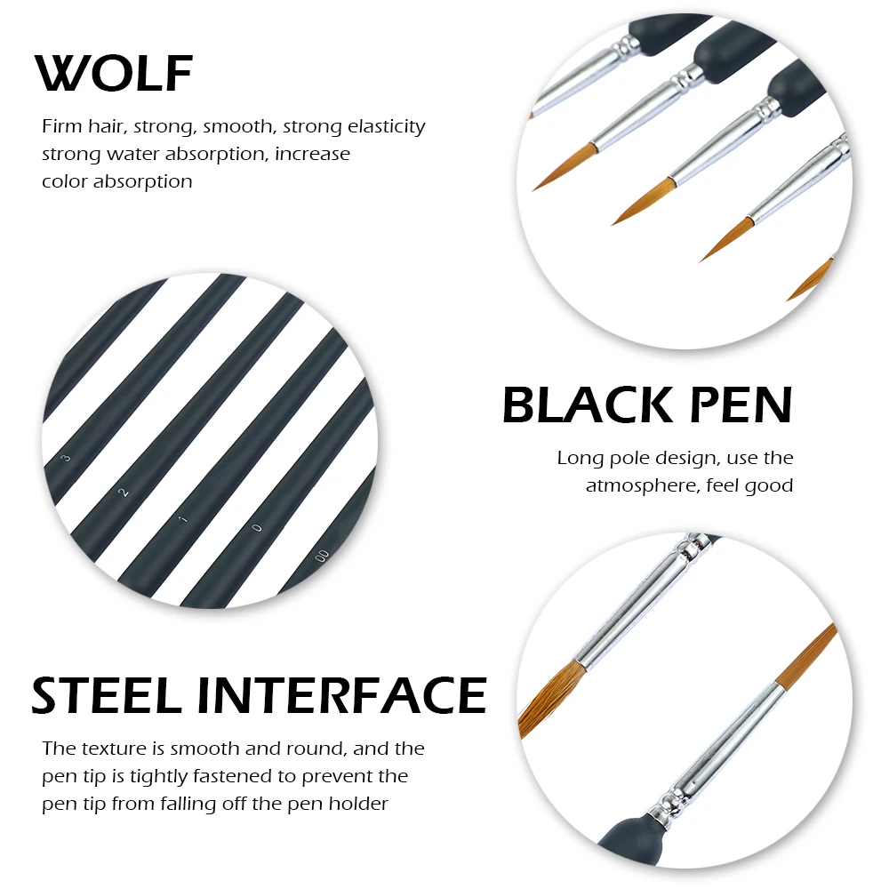 11 шт./компл. Акварельная фоторучка с волчьими волосами и крючками детские