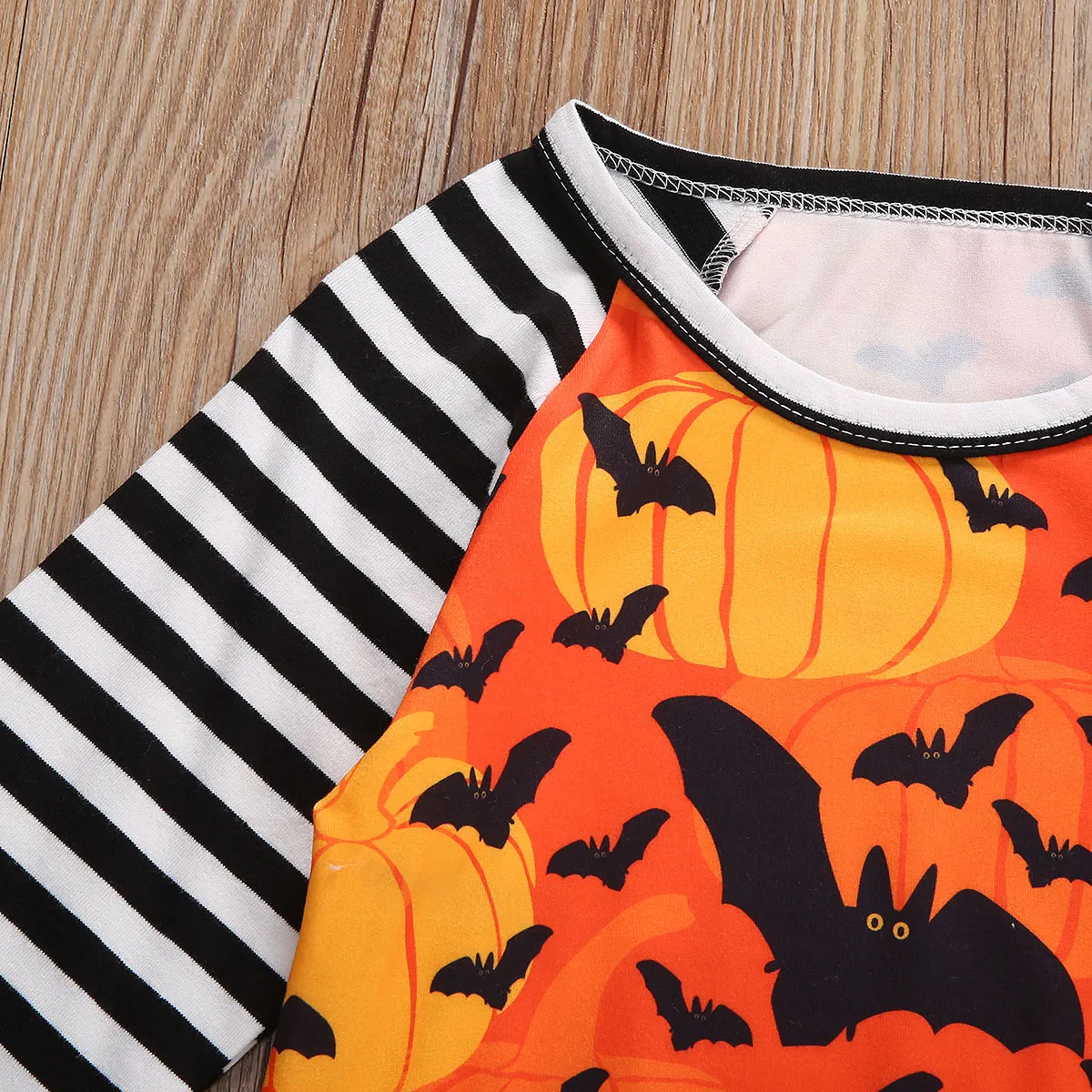 Платье детское осенне-осеннее с длинным рукавом и принтом в виде тыквы летучей