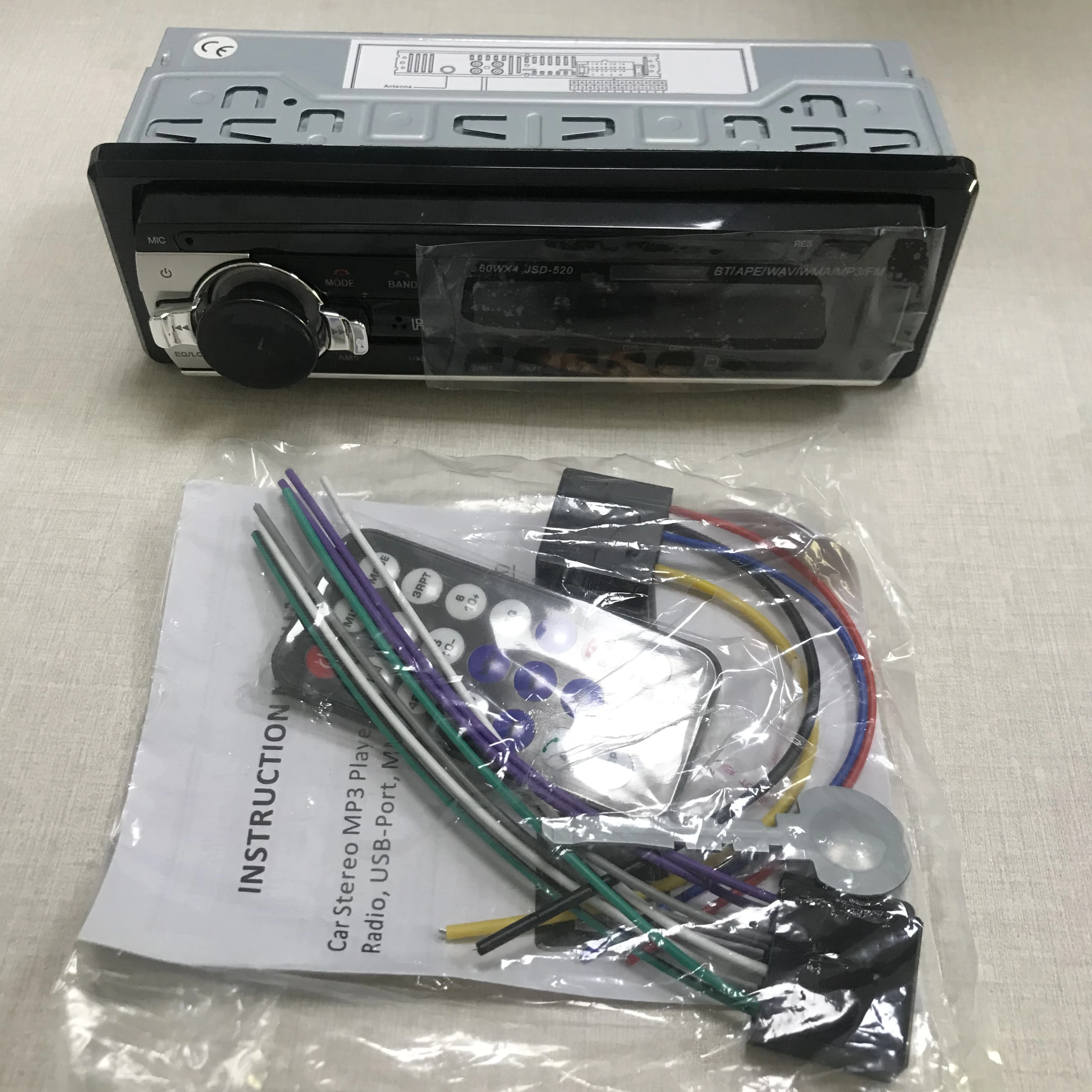 Автомобильное радио 1 Din Авторадио Bluetooth FM музыка AUX вход USB 12 В универсальный