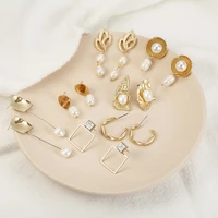 earrings exaggerated earrings women fashion assorted versatile earrings creative irregular pearl temperament earrings wholesale