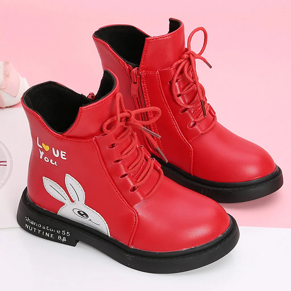 winter boots Children Baby toddler girl boots princess Cartoon Shoes Leather Winter Cotton Warm winter boots kids#Y3