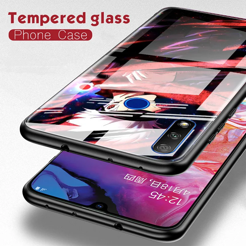 hot anime jujutsu kaisen for huawei honor 30 20 10 9x 8x lite pro plus tempered glass shell phone case cover free global shipping