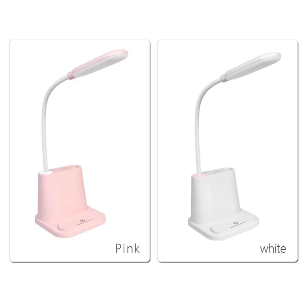 

Kids Led Reading Light table Lamp Flexible Desk lamps USB Rechargable Book Lamp With phone hoder Intelligent Eye Protection L